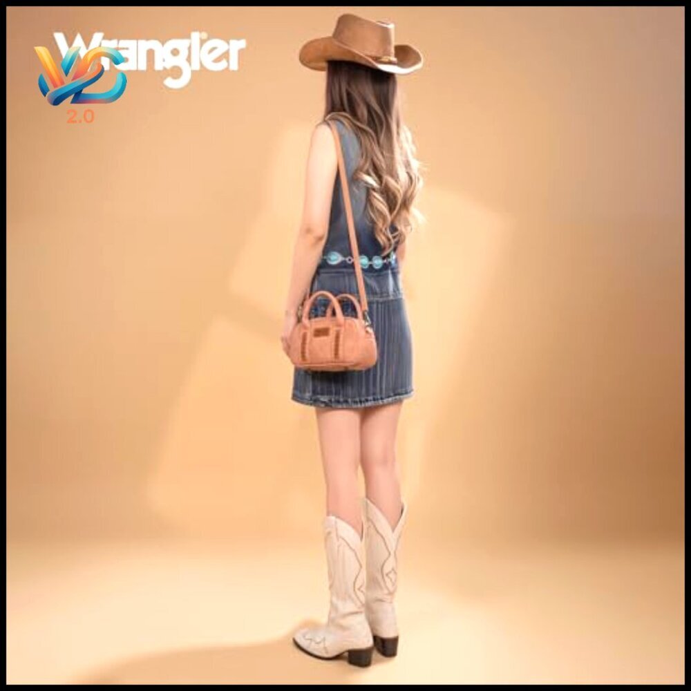 Retro Barrel Satchel Bag Convertible Crossbody Top Handle Nubuck Leather - Picture 2 of 7